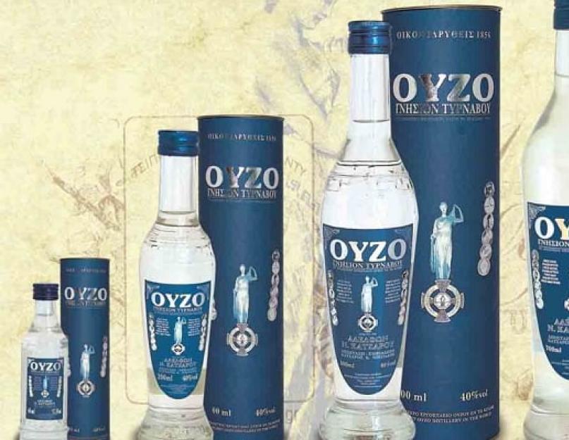 Ouzo grec quoi.  La vodka ouzo grecque est une boisson anisée locale.  Boissons fortes : pour ceux qui aiment chaud