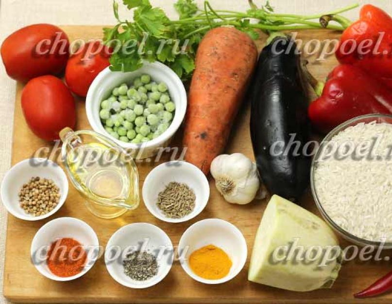 Вкусный рис с овощами на сковороде. Рецепт риса с замороженными овощами на сковороде. Как пожарить рис с фаршем и овощами