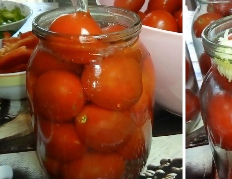 Рецепт закатанных помидор сладких. Сладкие помидоры на зиму. Ингредиенты на одну банку