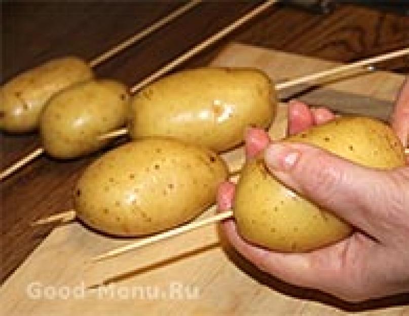Картофельные спирали в масле. Сладкий картофель-твист в микроволновке