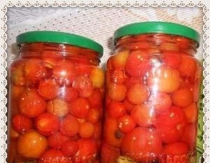 Черри помидоры на зиму рецепты в литровых. Маринованные зеленые томаты черри. Видео: Консервация черри на зиму без стерилизации