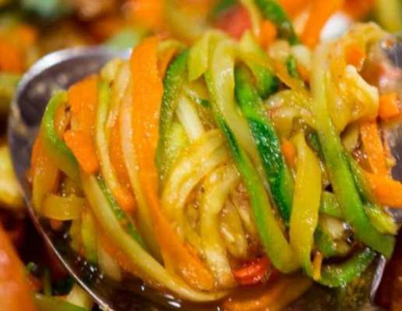 Courgettes aux carottes coréennes pour les recettes d'hiver.  Courgettes à la coréenne : recettes instantanées pour l'hiver et maintenant