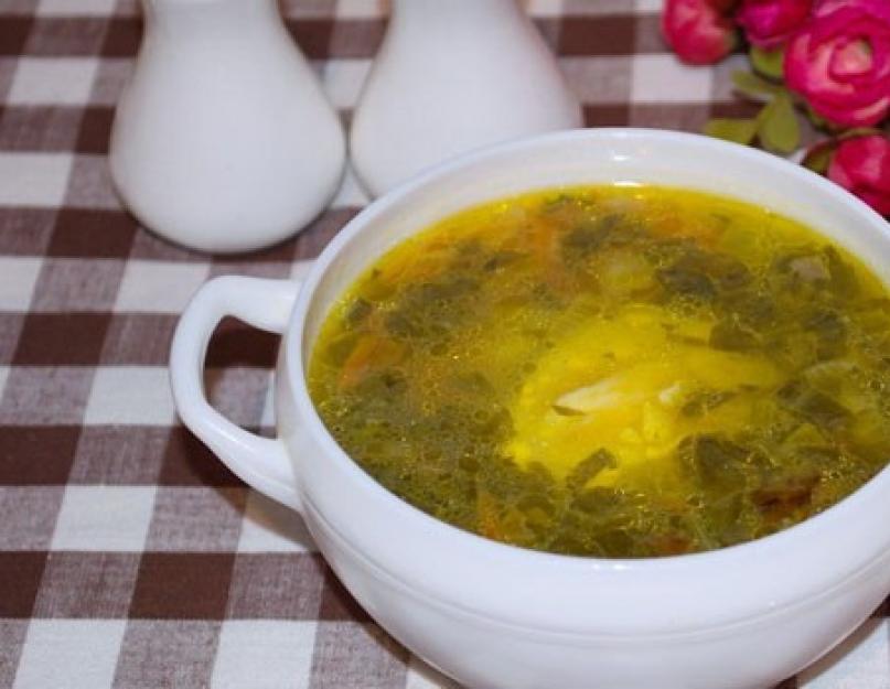 Premiers plats avec des œufs.  La soupe au poulet et aux œufs est un goût familier depuis l'enfance.  Soupe aigre-douce épicée