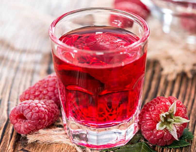 Faire de la liqueur de framboise à la maison.  Ingrédients pour la recette « Liqueur de framboise aux branches de cerisier ».  Aux groseilles rouges