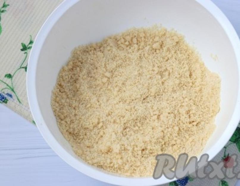 Рецепт творожного пирога с песочной крошкой. Насыпной яблочно-творожный пирог