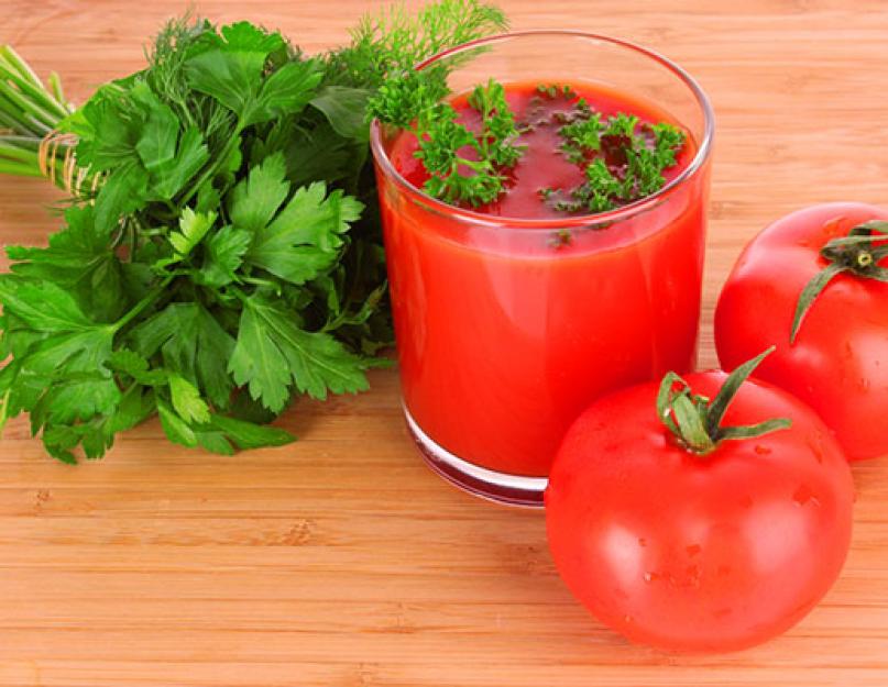 Как приготовить томатный сок с мякотью. Домашний томатный сок — польза и вред. Как приготовить томатный сок в домашних условиях? Домашний томатный сок на зиму