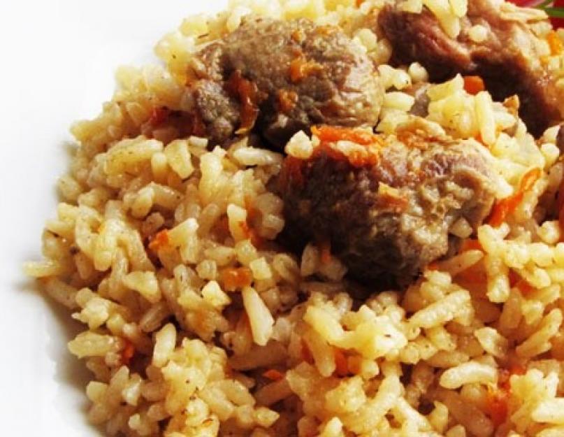 Une recette simple de pilaf au porc.  Comment faire cuire le pilaf de porc pour que le riz soit friable.  Principes de base de la cuisson du pilaf dont nous aurons besoin