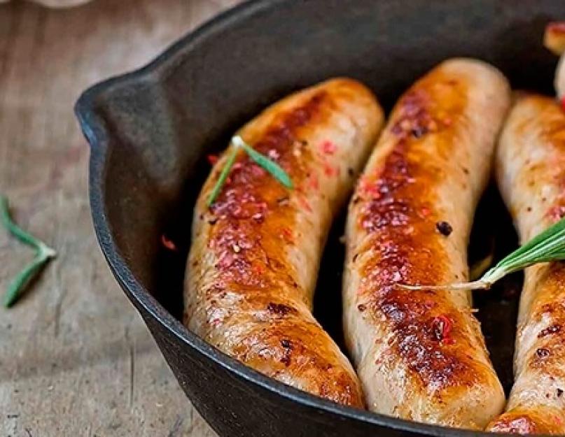 Как пожарить куриные колбаски в духовке. Колбаски — гриль: рецепты и советы по приготовлению