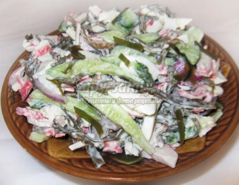 Какие блюда можно приготовить из морской капусты. Салат из морской капусты: вкусные рецепты с фото. Морская капуста под майонезом