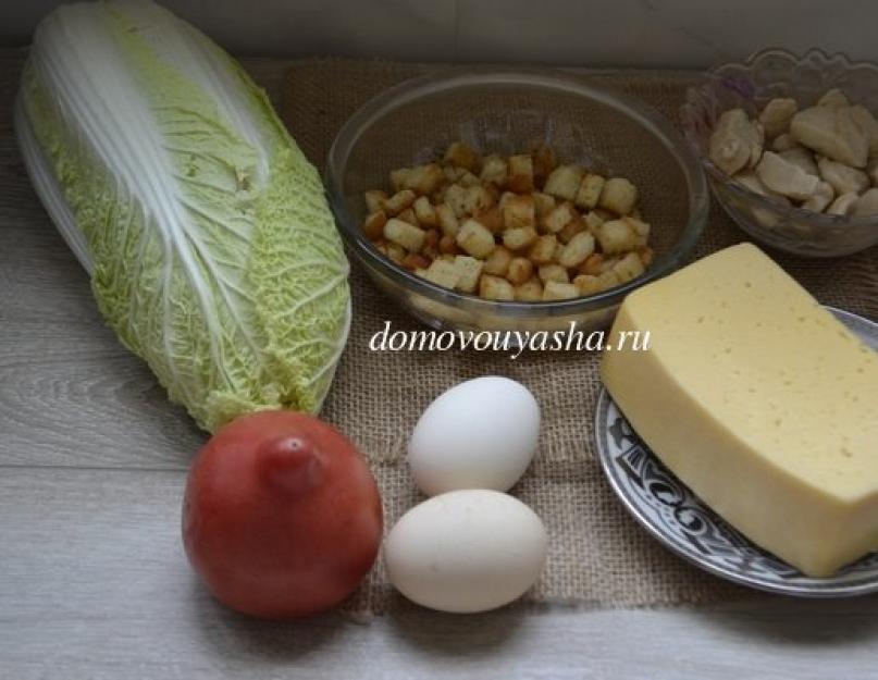  Салат из капусты и курицы - пошаговые рецепты приготовления с сухариками, яблоками или кукурузой с фото
