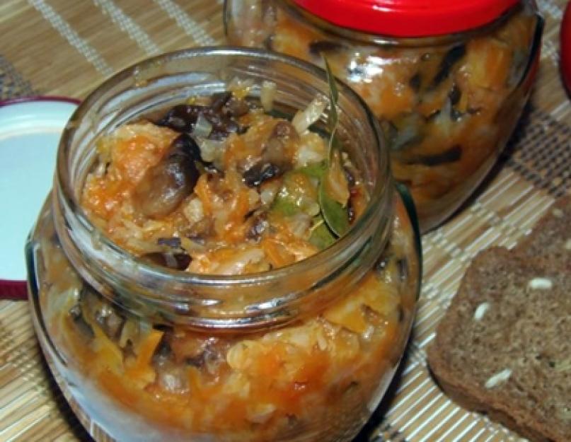 Самый вкусный рецепт грибной солянки на зиму. Вкусная солянка с грибами на зиму: золотые рецепты с фото. Солянка из капусты с грибами и картошкой