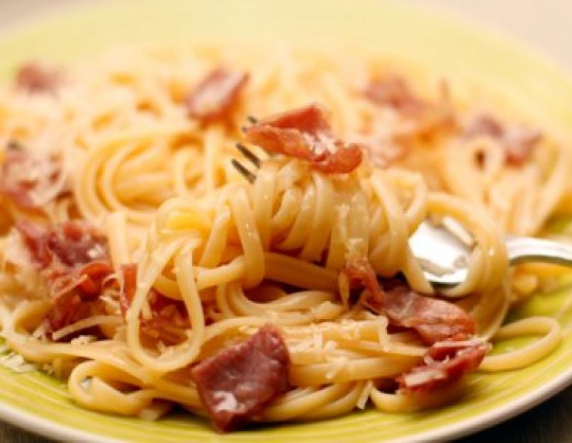 Соус карбонара для спагетти. Сливочный соус 