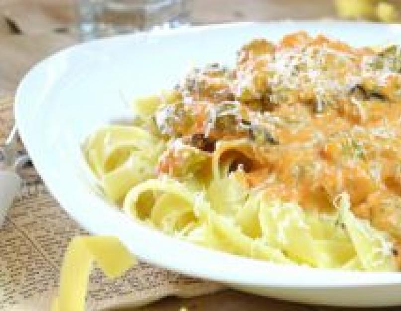 Спагетти с мидиями в сливочном соусе. Паста с мидиями — рецепт приготовления с фото