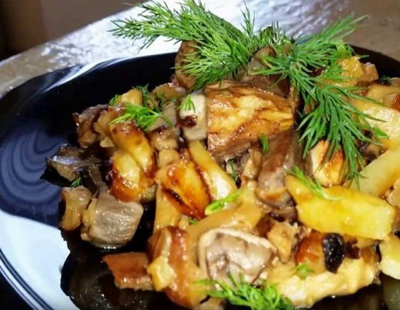 Жареная картошка с грибами - рецепт. Как пожарить картошку с грибами на сковороде