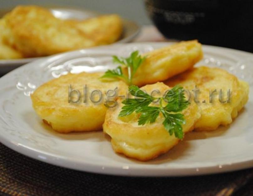 Crêpes de pommes de terre farcies.  Crêpes de pommes de terre à la viande