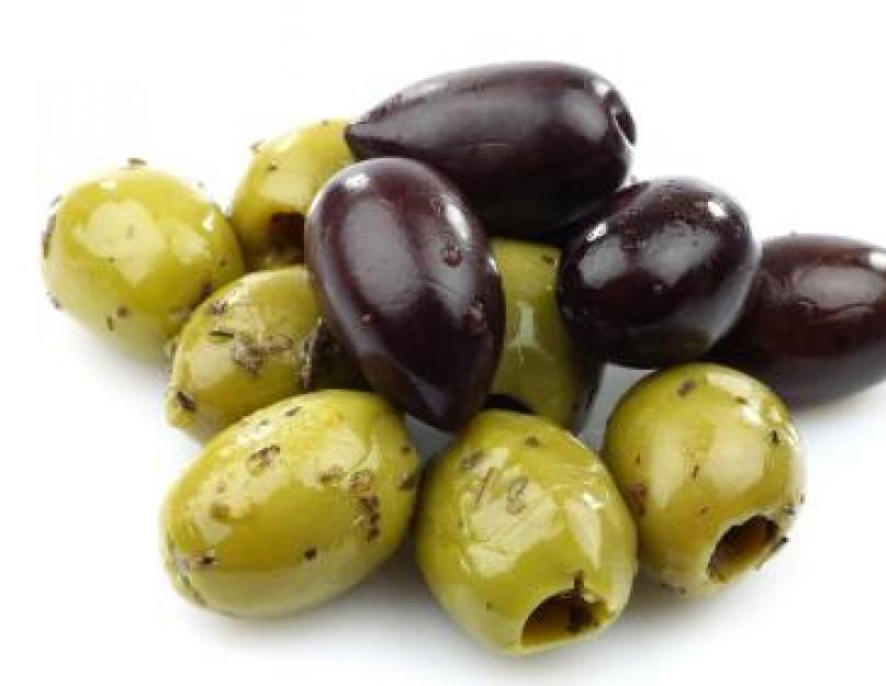 Черные и зеленые оливки: чем отличаются и что общего? Маслины (оливки): в чём разница, польза и вред