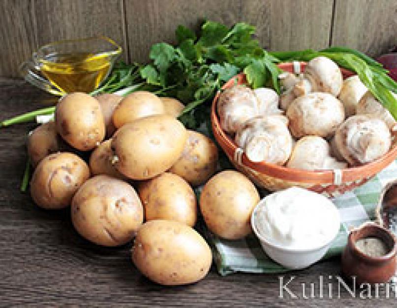 Жареная картошка с грибами. Картошка с грибами - сытный ужин с лесным ароматом