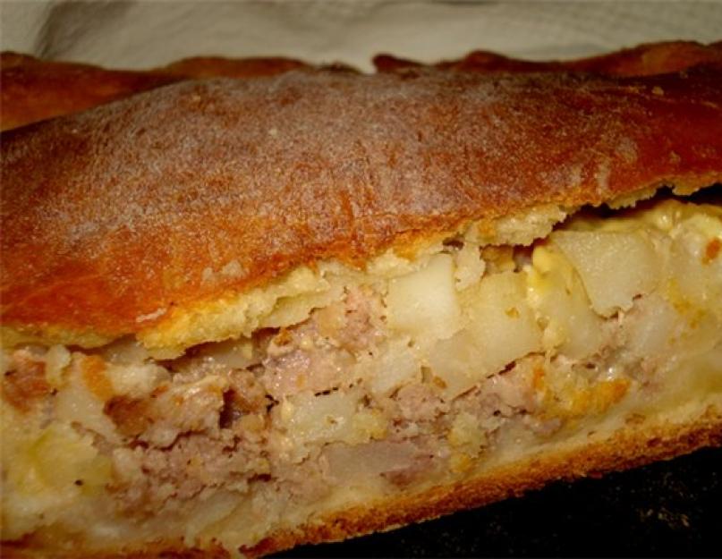 Курник рецепт классический со свининой и картошкой в духовке с фото