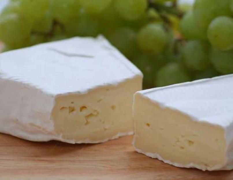 Encyclopédie du fromage.  Fromage Brie - avantages et inconvénients, teneur en calories du fromage français à pâte molle avec moisissure blanche ;  description de sa production