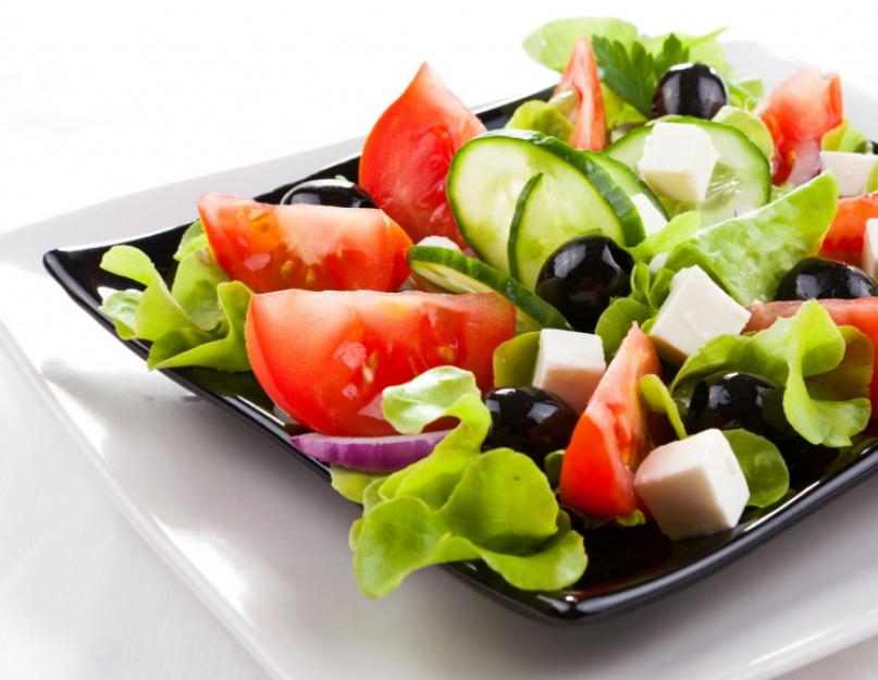 Полезные овощные салаты рецепты. Салат из свежих овощей