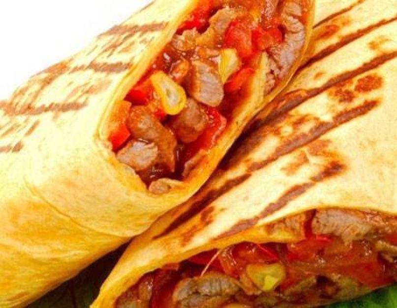پختن بوریتوهای خانگی: دستور العمل ها و رازهای آشپزی.  Burrito - چیست: دستور العمل های آشپزی مکزیکی یک بوریتو لواش را در خانه تهیه کنید