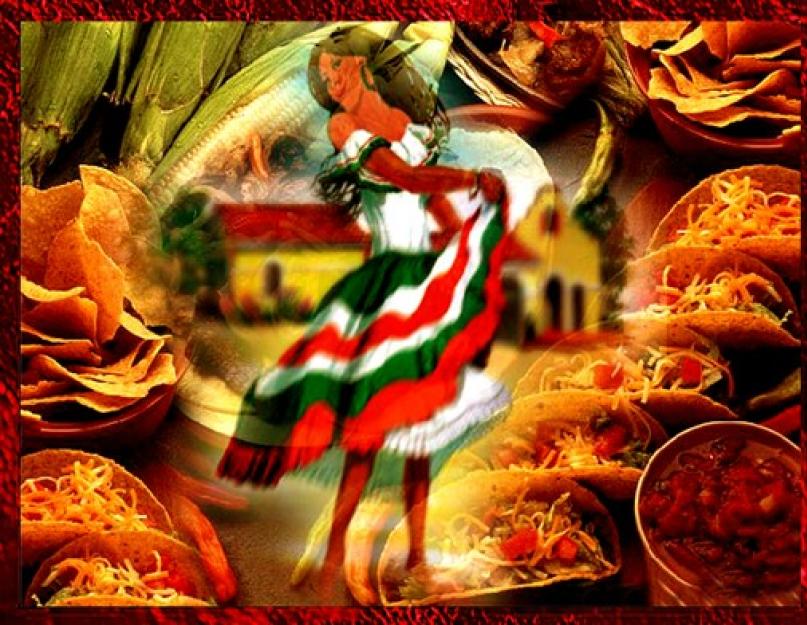 Блюда мексиканской кухни. Мексиканская кухня - традиционные национальные рецепты блюд с фото, а также ее особенности