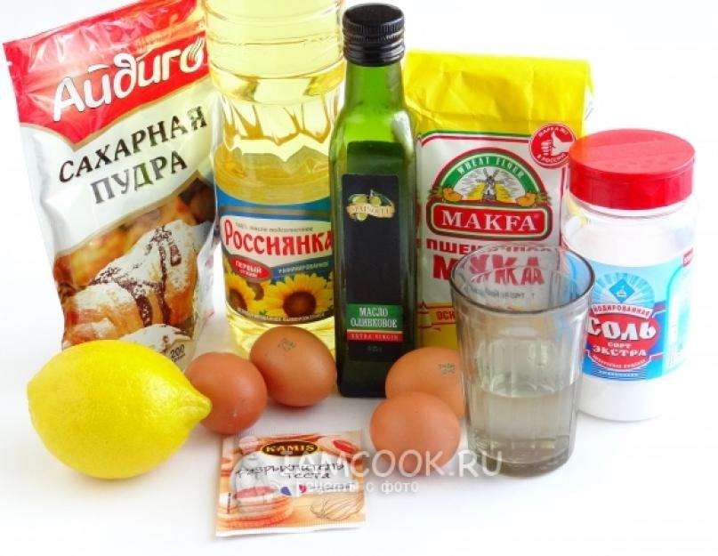 Pan di spagna al limone: ricetta, caratteristiche di cottura e recensioni.  Pan di Spagna al limone con olio d'oliva Impasto per biscotti con ricetta al limone