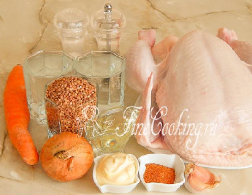 Курица запеченная с гречкой в духовке рецепт. Курица с гречкой в духовке: фаршируем кашей с овощами, грибами, печенью