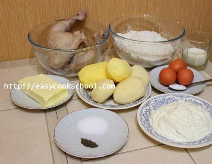 Рецепт приготовления пирога с курицей и картошкой. Самый простой пирог с картошкой и курицей