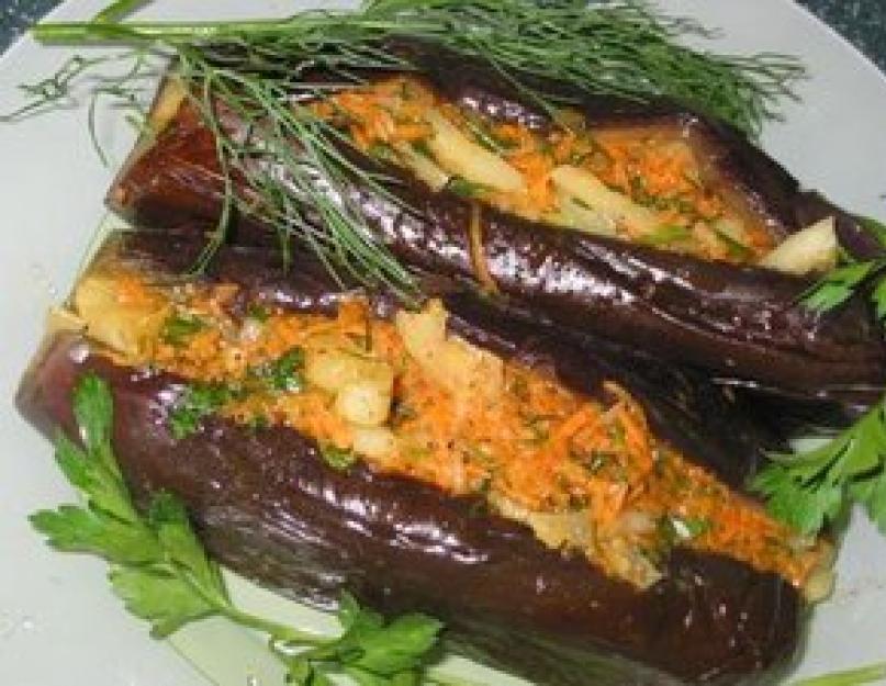 Баклажаны с морковкой. Жаренные баклажаны с морковью. Ингредиенты для приготовления фаршированных квашеных баклажан
