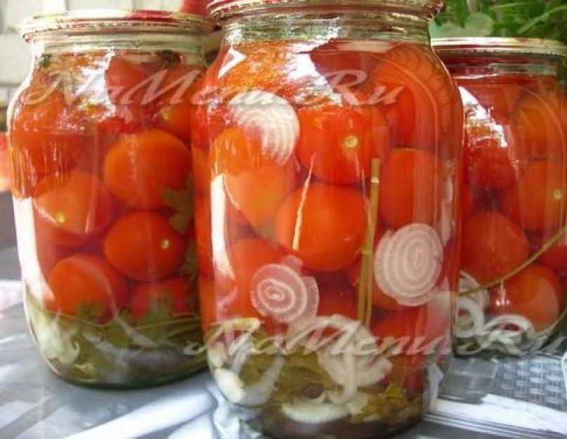 Кулинарные рецепты консервирование помидор. Красные томаты, маринованные с горчицей, на зиму. Маринованные помидоры черри и чеснок с уксусом