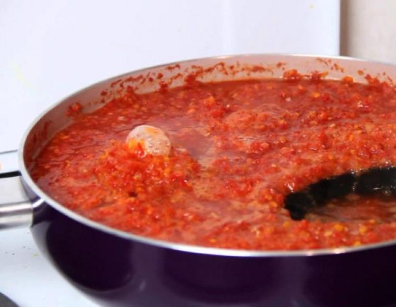 Аджика из томатов на зиму рецепты. Домашняя аджика — приготовление. Пряная аджика из помидор и чеснока на зиму с варкой – без уксуса, рецепты пошагово