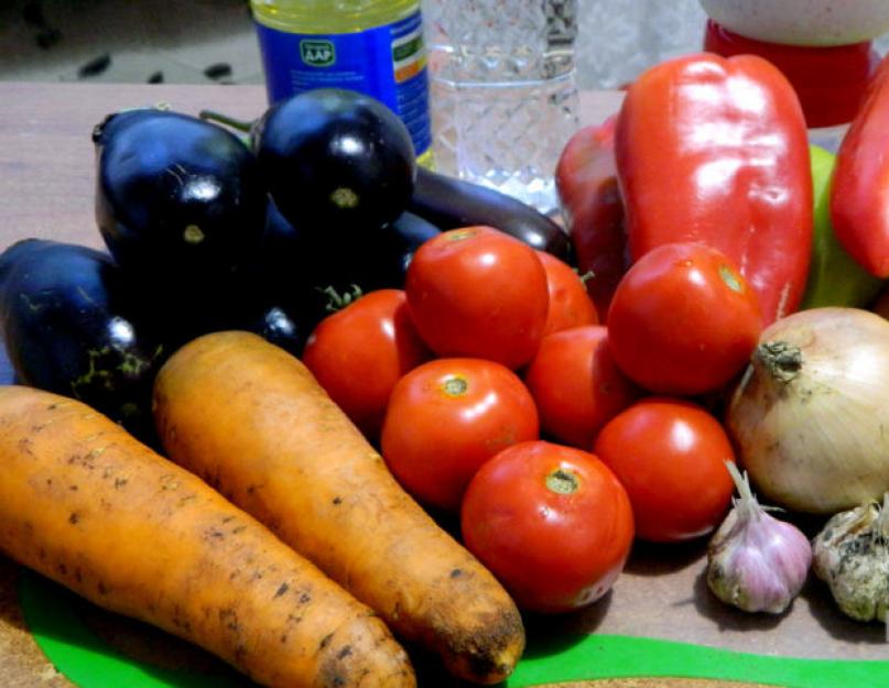 Баклажаны ассорти. Овощное ассорти: рагу с баклажанами. Баклажаны на зиму с морковью, луком и чесноком «Полосатики»