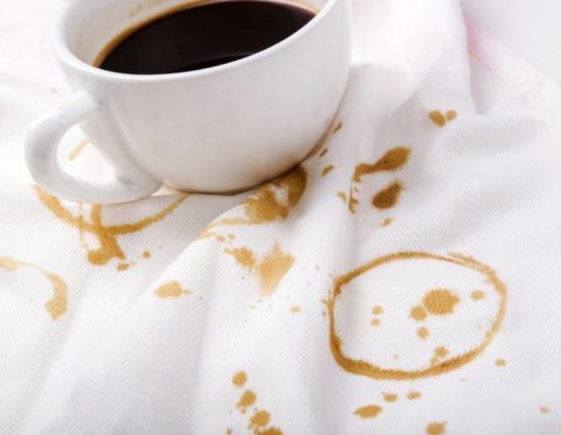 Как удалить кофейное пятно. Как отстирать кофе с белой одежды? способов как отстирать кофе с одежды