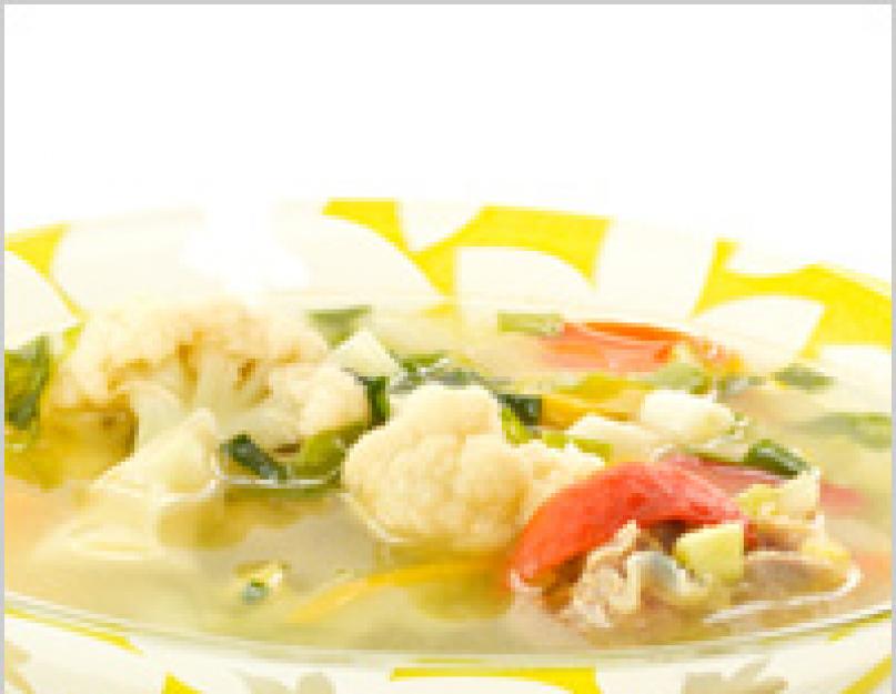 Суп из цветной и белокочанной капусты. Овощной суп из цветной капусты