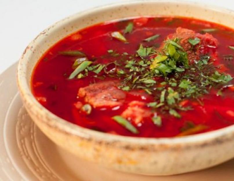 Борщ суп рецепт приготовления без капусты. Красный борщ без капусты