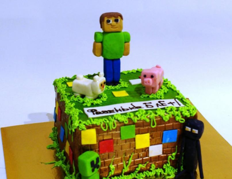 Как испечь торт майнкрафт дома. Как приготовить торт Minecraft: пошаговая инструкция с фото