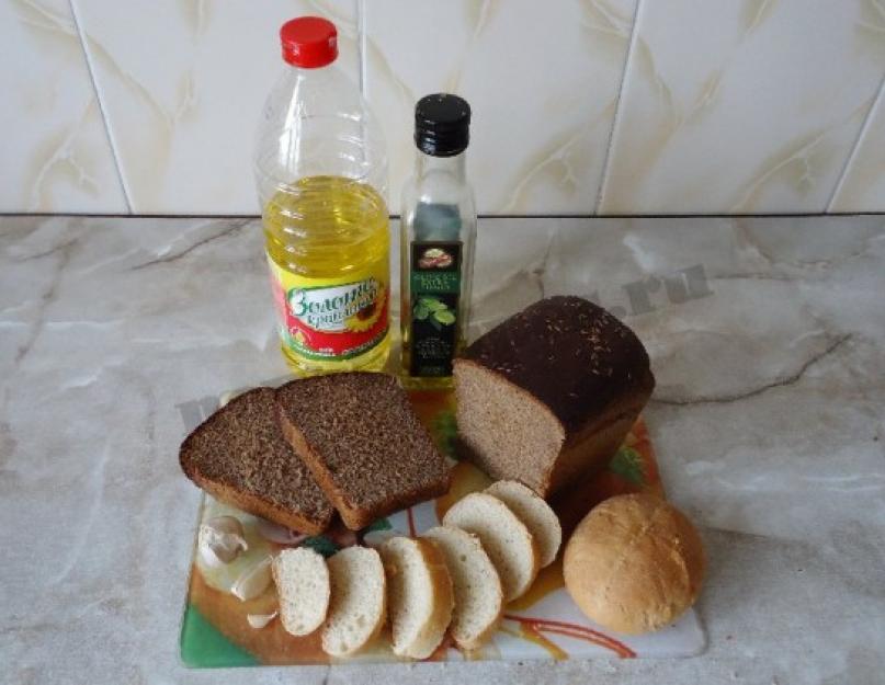 Лучшие рецепты гренок к пиву. Гренки с чесноком из черного хлеба: рецепт приготовления. Как сделать гренки с чесноком из ржаного хлеба