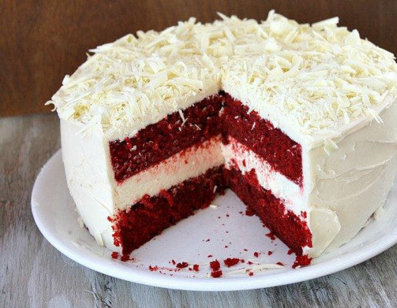 Крем для торта красный бархат рецепт. Как правильно приготовить торт «Красный бархат