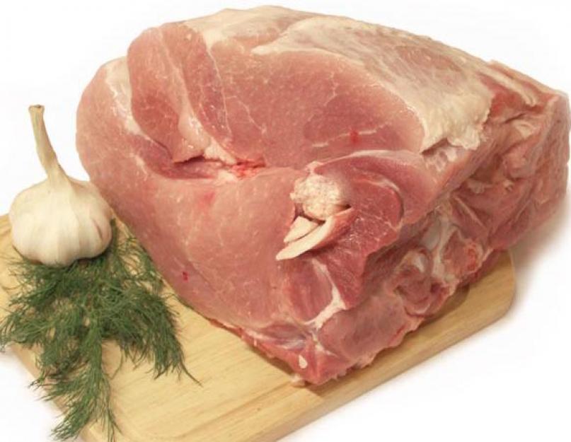Части свиного мяса