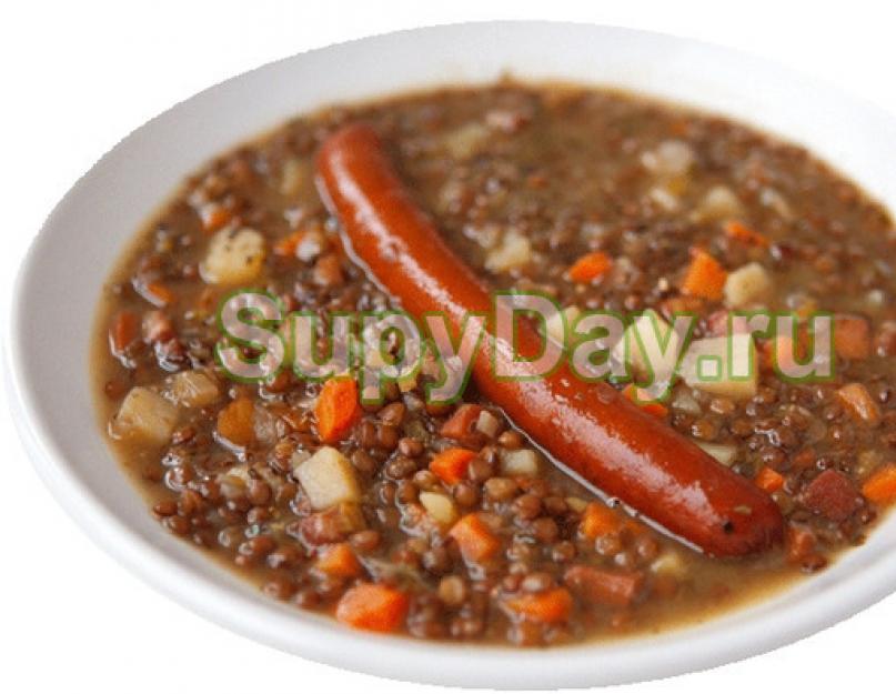 Préparez une soupe de lentilles au bœuf.  Soupe de lentilles au céleri et tomates.  Les lentilles sont un produit unique