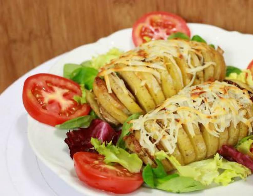 Картошка гармошка — лучшие рецепты приготовления картошки гармошки в духовке. Запеченная картошка гармошка в духовке: рецепт с фото