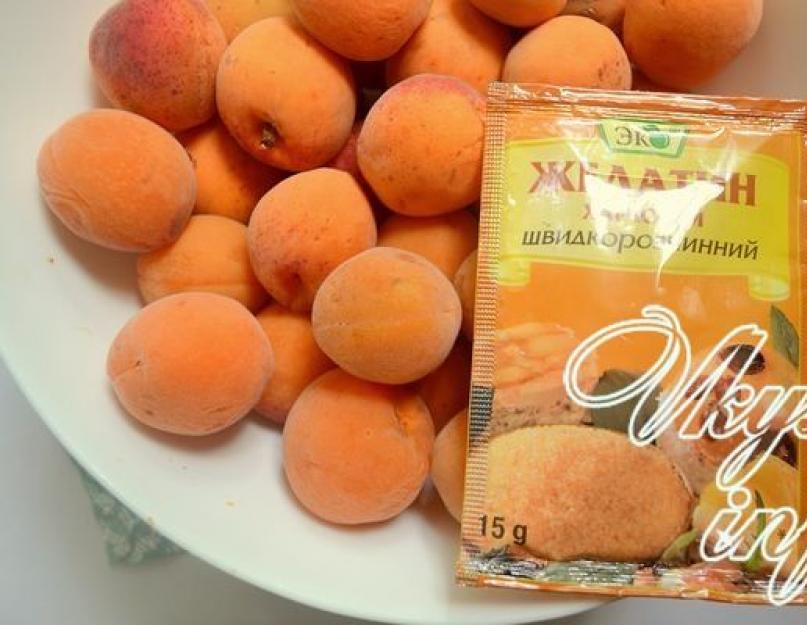 Как приготовить абрикосы в желатине на зиму. Желе из абрикосов