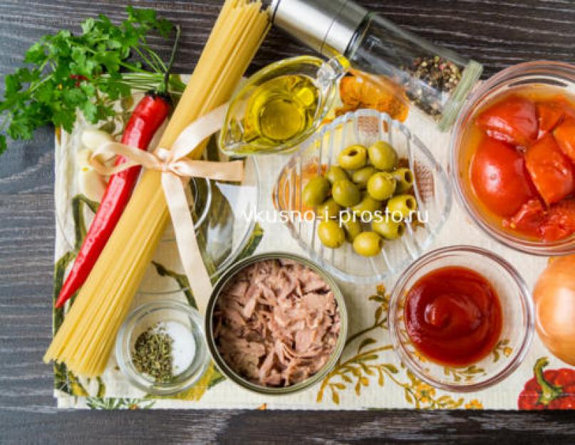 Спагетти с тунцом в собственном соку. Паста с консервированным тунцом: рецепты приготовления