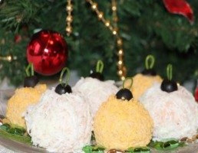 Новогодние салаты шариками и шарами: оригинальные рецепты к праздничному столу. Закуска рафаэлло: пошаговый рецепт с фото
