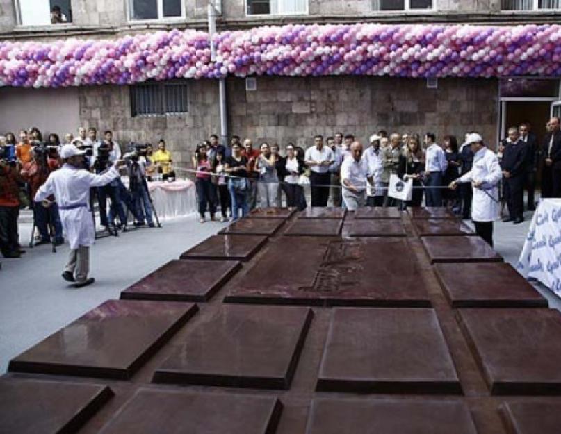 Самая большая в мире шоколадка. Шоколадные рекорды