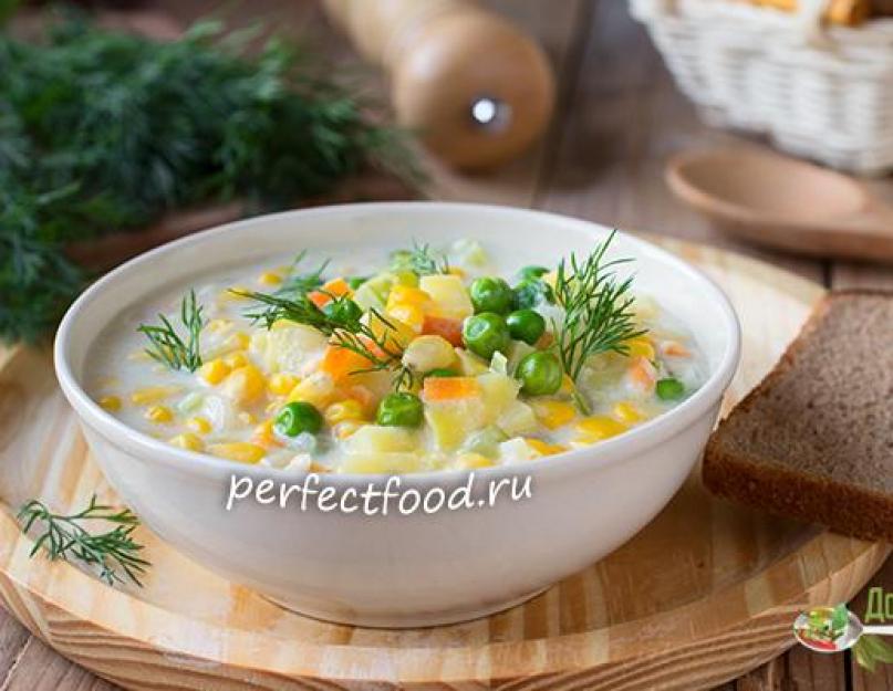 Суп с кукурузой для детей. Пикантный супчик с кукурузой и плавленым сыром. Польза для организма
