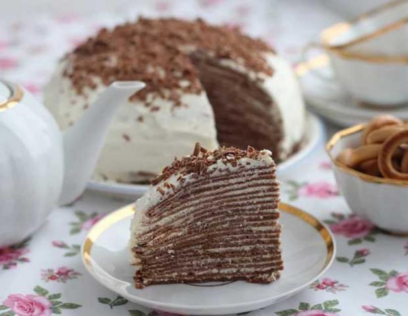 Блинный торт со сметанным кремом: готовим незатейливо, но искусно! Сладкий блинный торт со сметанным кремом и фруктами, рецепт с фото