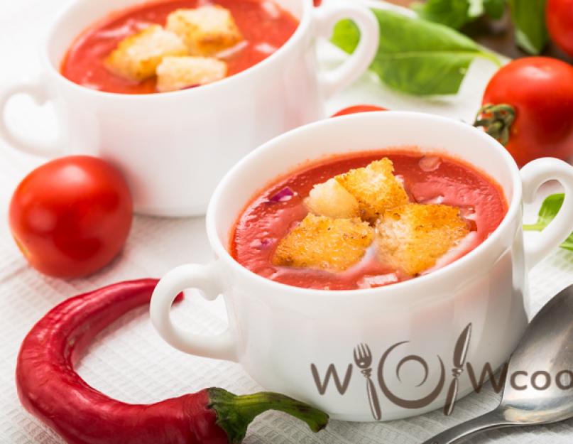 Суп томатный очень вкусный. Томатный суп из свежих помидоров рецепт