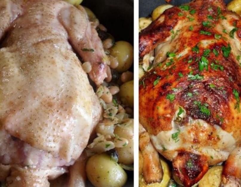 Как делать курицу в духовке с картошкой. Курица с картошкой в духовке. Простые рецепты приготовления вкусного блюда из курицы